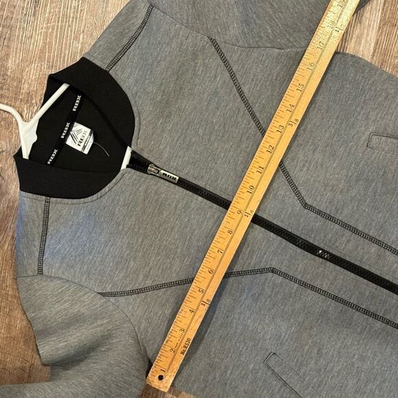 RBX Reebok Women’s Tempo Scuba Bomber Jacket Gray with Black Size Small - Picture 9 of 15